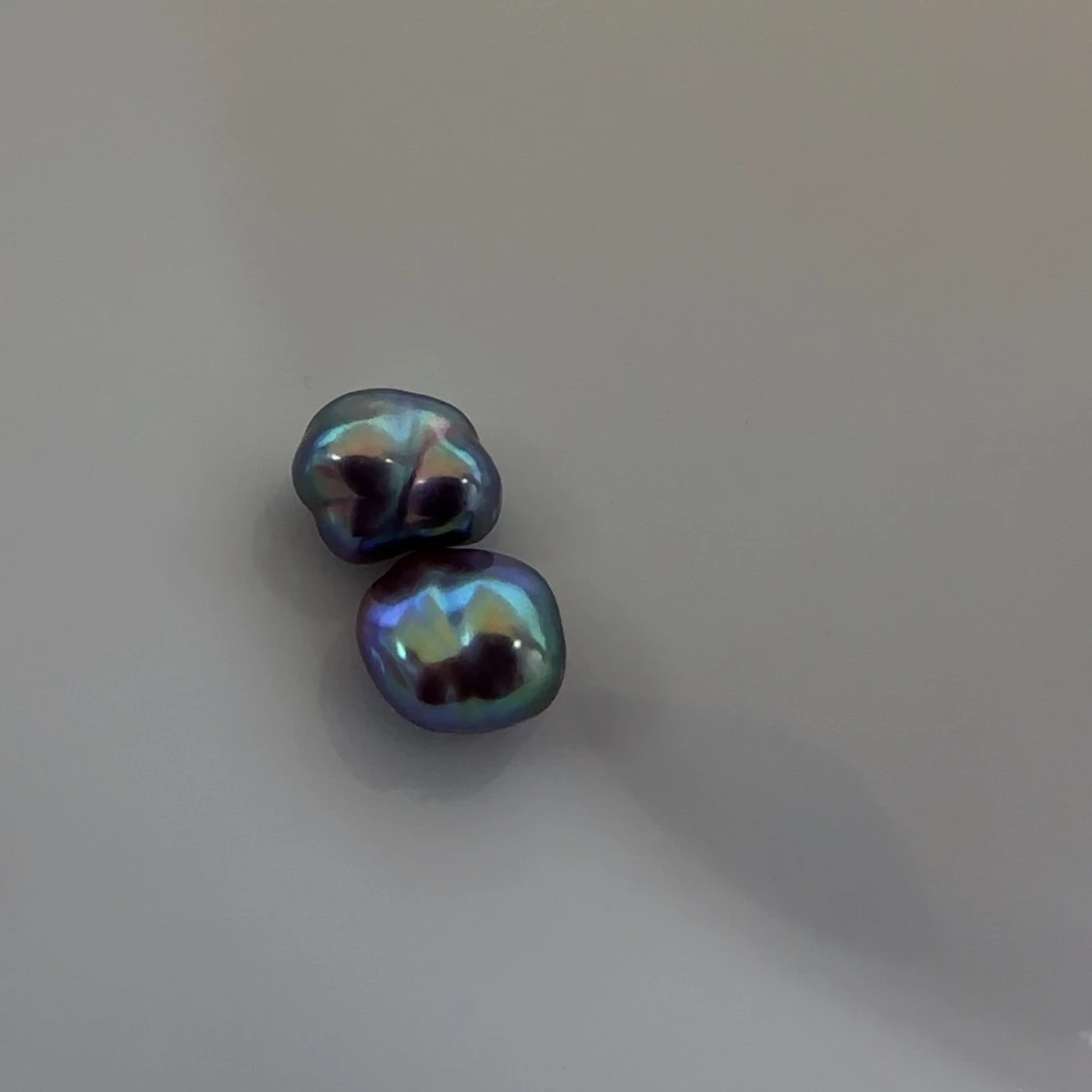 淡水珍珠耳饰银S925镶嵌