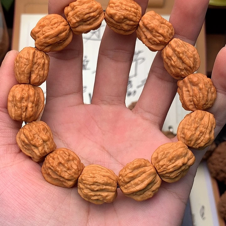 桃核把件嵩山蛤蟆头手串