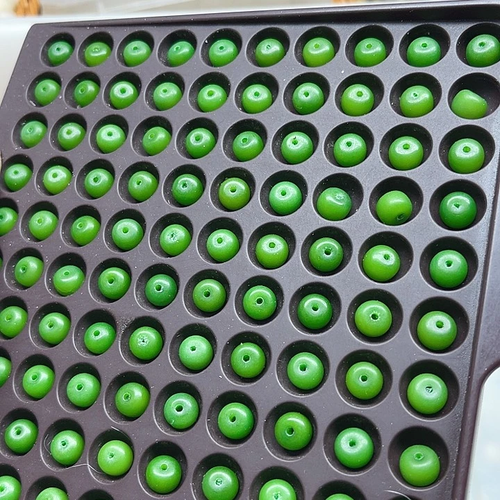 白玉菩提吊坠微瑕9-6青草墩200颗