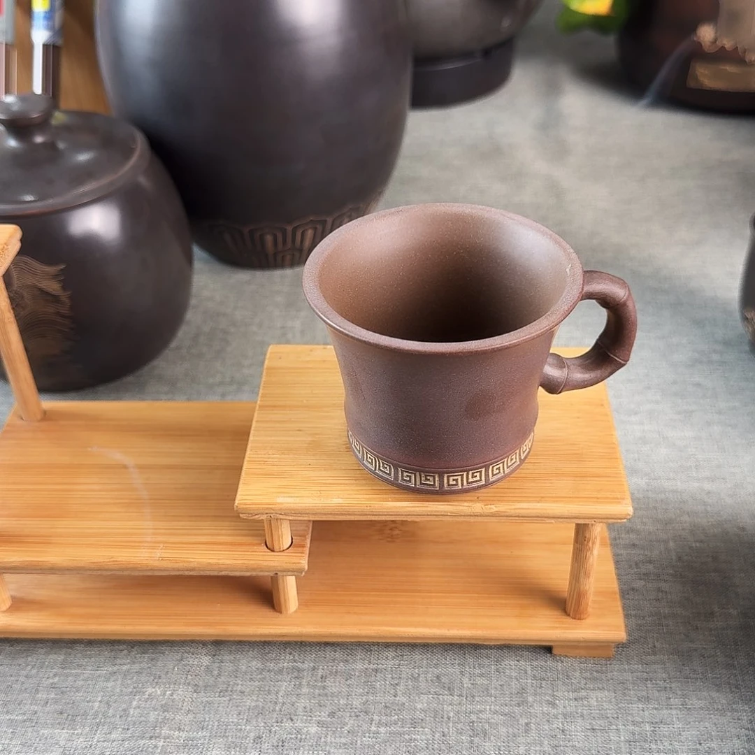 坭兴陶壮锦咖啡杯