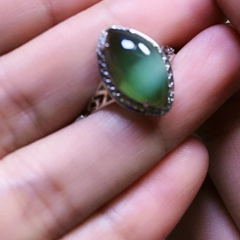 和田玉银S925镶嵌戒指