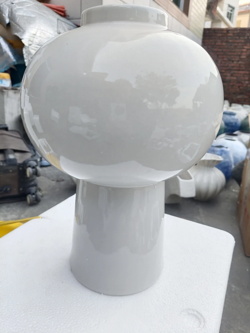 景德镇高温花瓶微瑕亮面百搭简约花瓶高34口8.5公分（不支持退换）