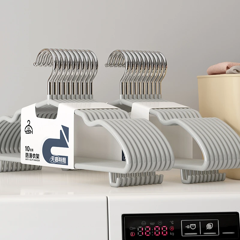 超粗不鼓包无痕防滑衣架家用成人加粗加厚学生宿舍用晾衣架晒衣服