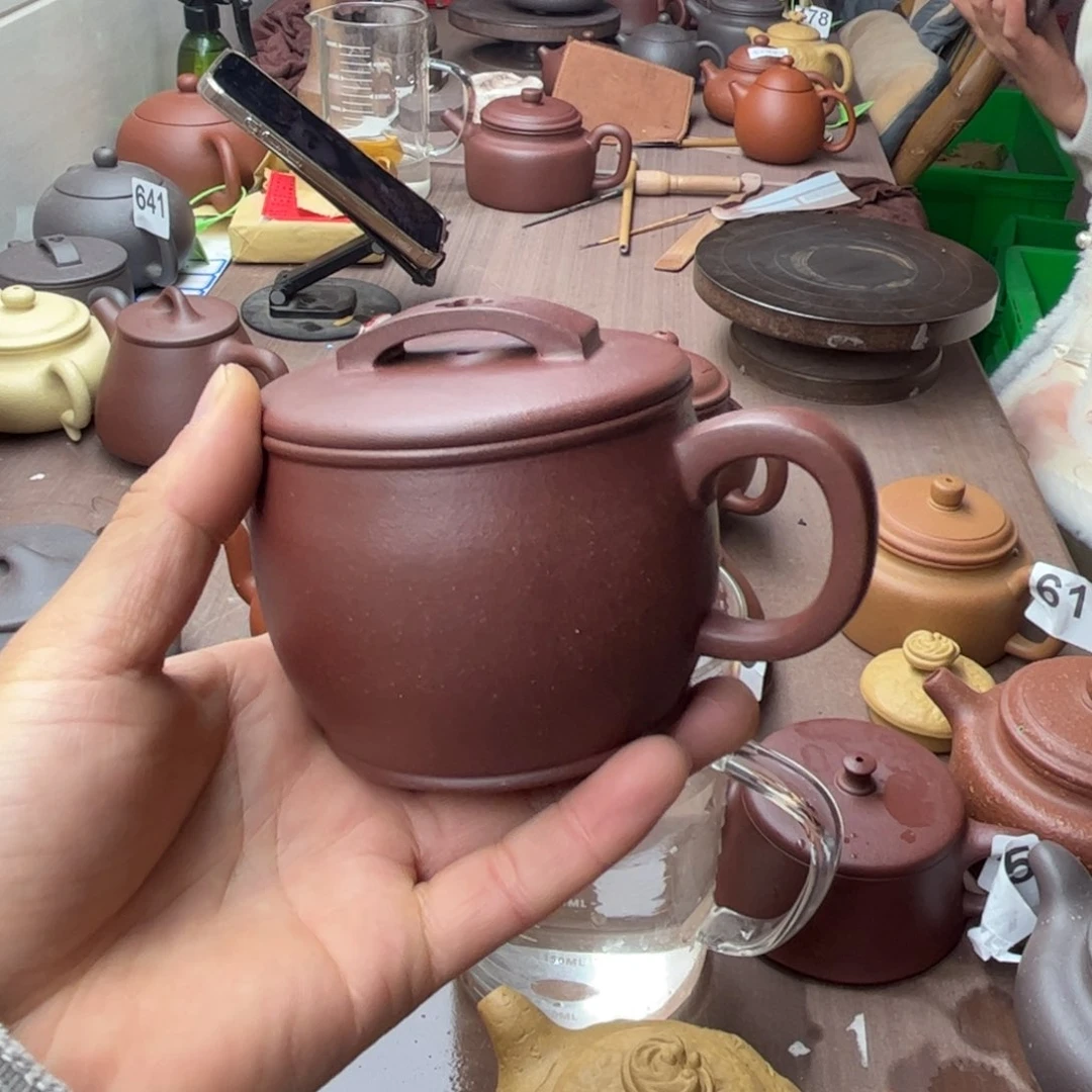 紫砂茶壶佛*底槽青汉瓦260左右瑕疵大