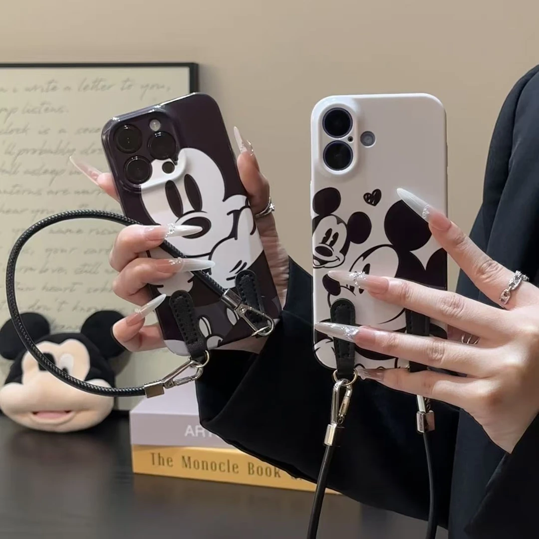 GGBond托腮米奇挂绳适用苹果17/16菲林硬手机壳华为vivoppo小米15