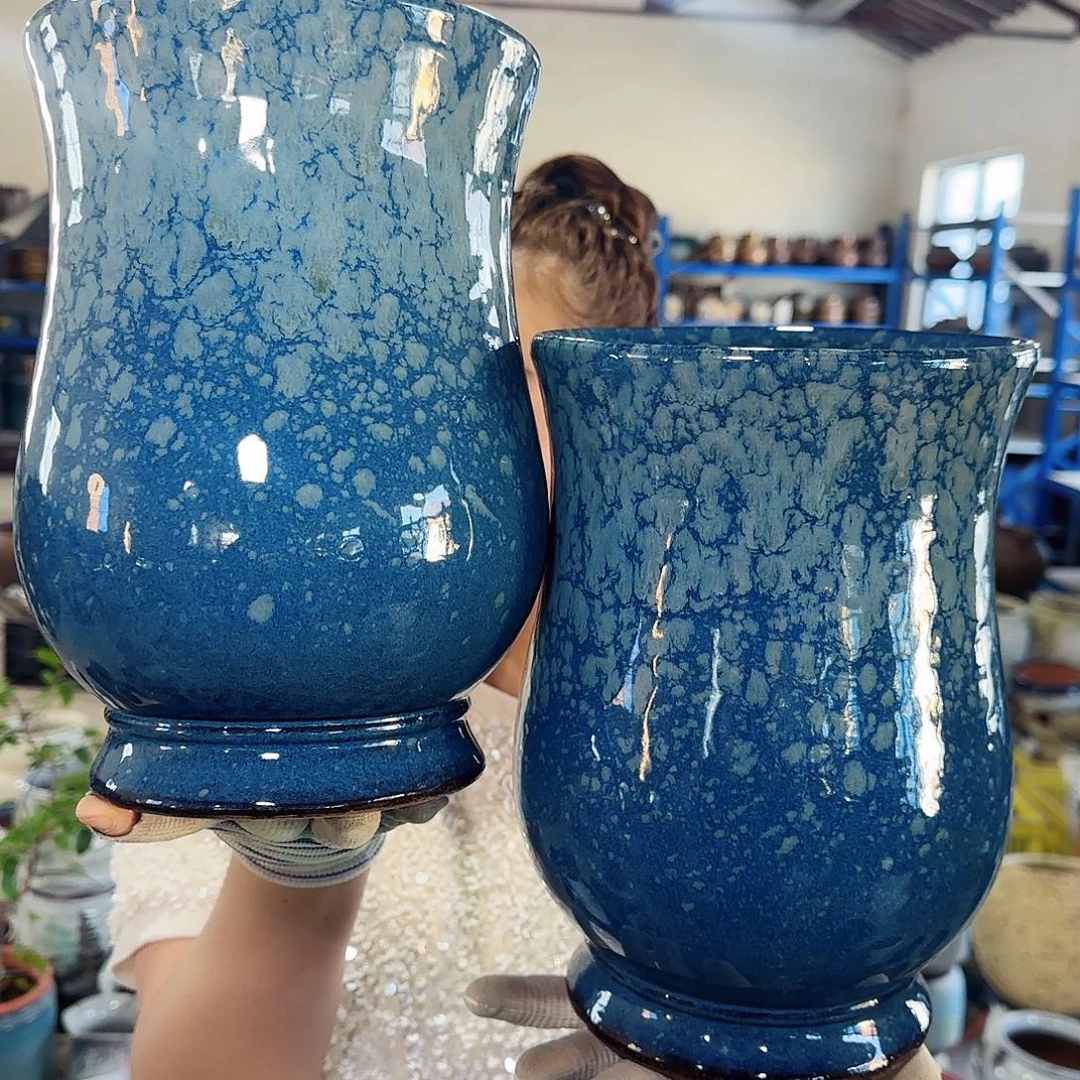 紫砂花盆高25口17