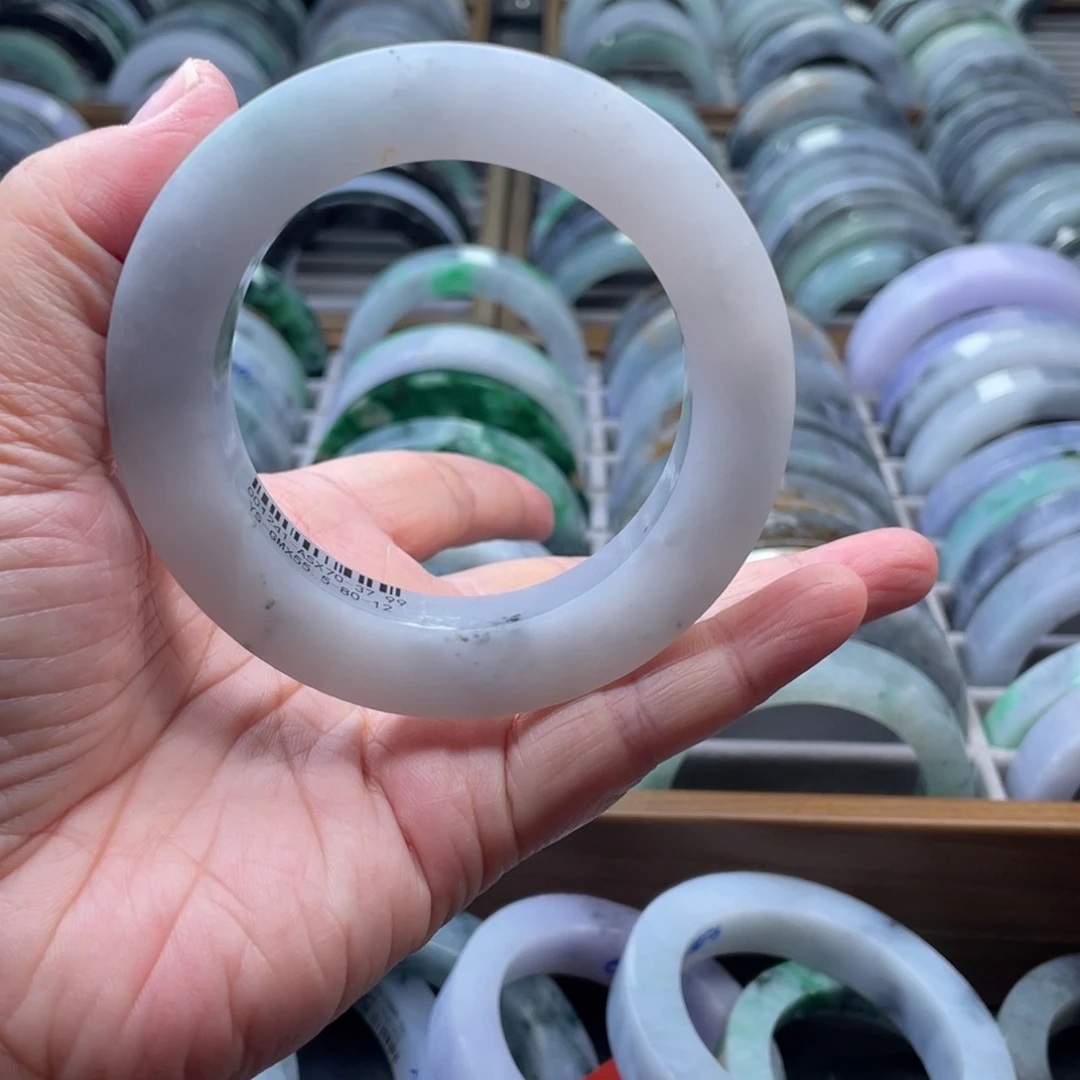 定制翡翠未镶嵌纯天然翡翠手镯定制