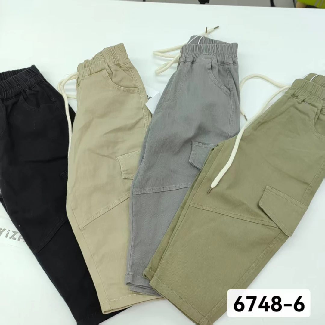 雪新款高弹侧兜工装休闲裤6748-6