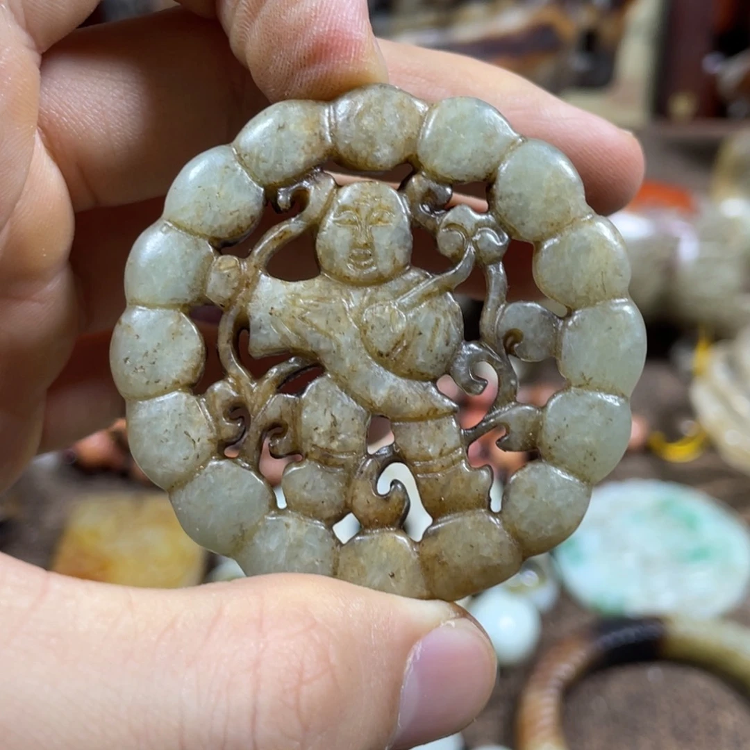 和田玉未镶嵌吊坠(不含链)