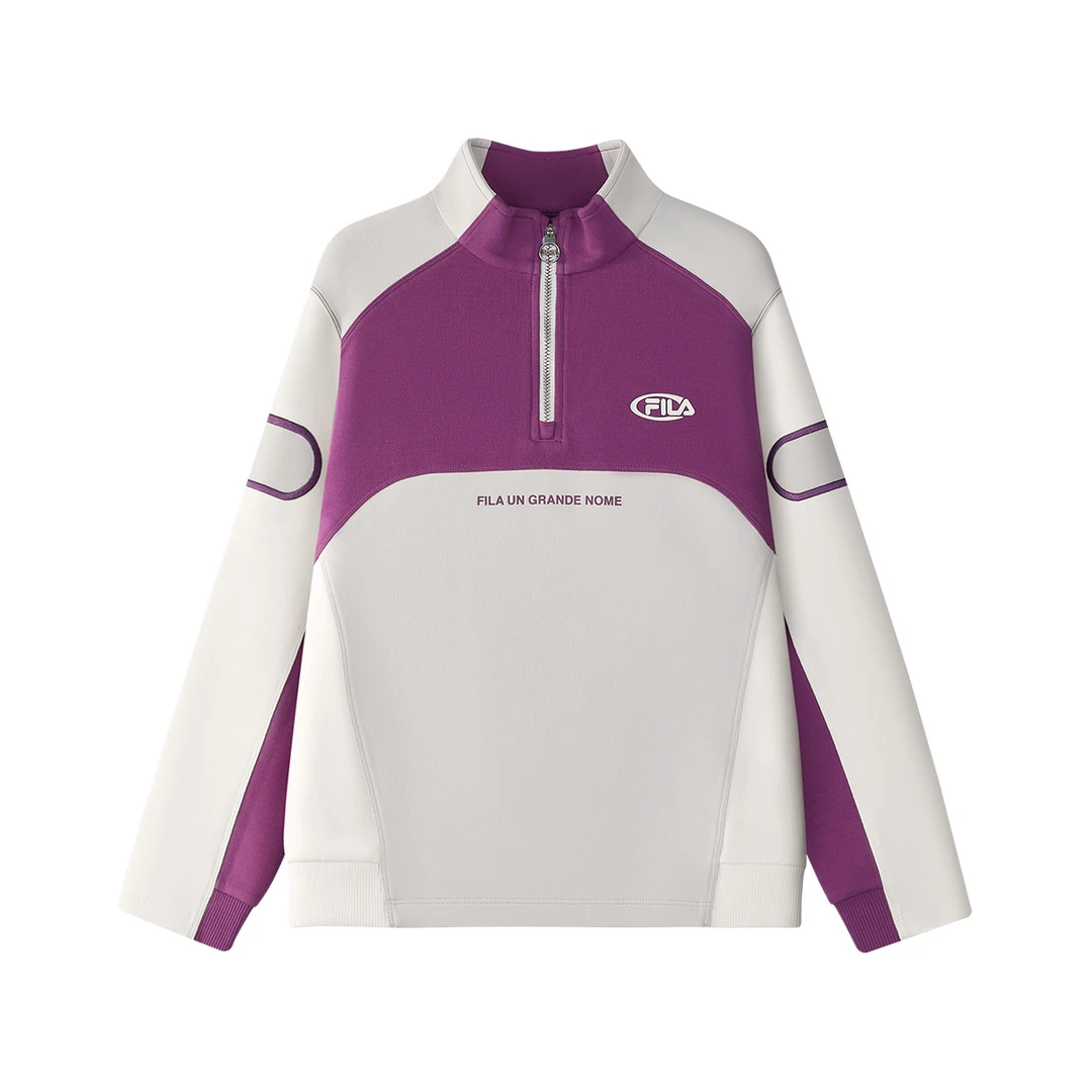 FILA KIDS斐乐童装女中大童经典舒适生活套头卫衣K12G541202F