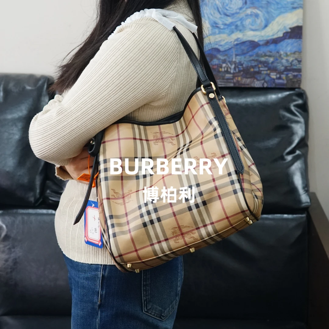 95新 BURBERRY/博柏利 巴宝莉/格纹单肩包/WJ11823055/3055