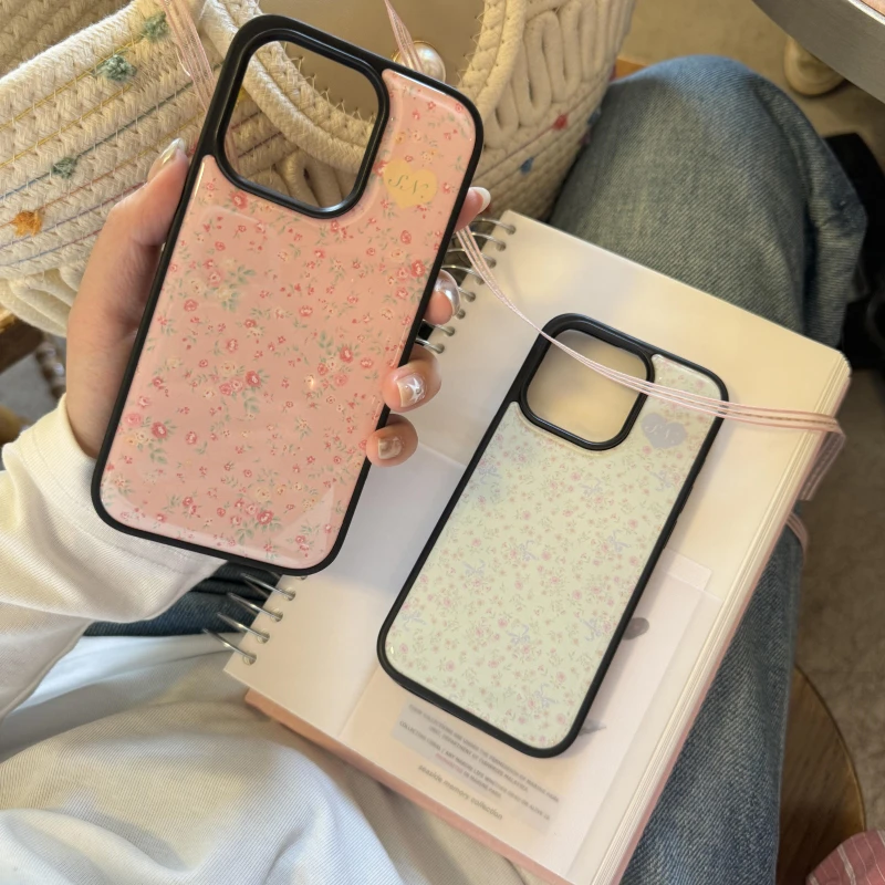 BANCA碎花玫瑰适用iPhone16/15promax刀锋14pro手机壳苹果13套12