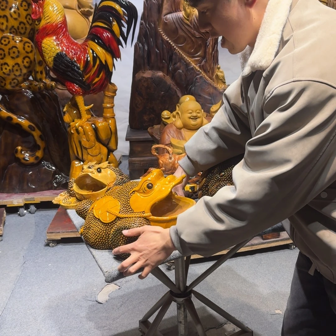 速***传香樟木香樟木开口金蟾一个