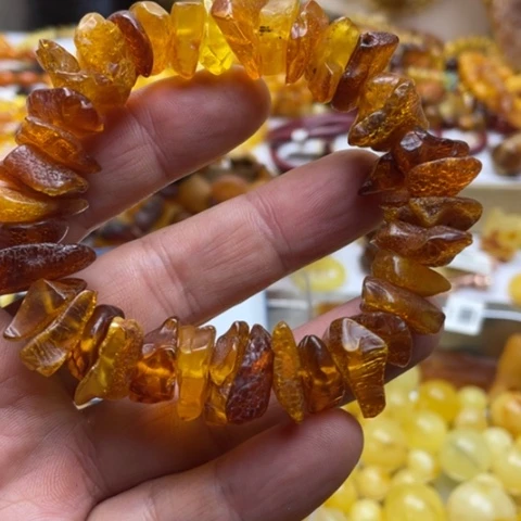 手串植物珀未镶嵌手串