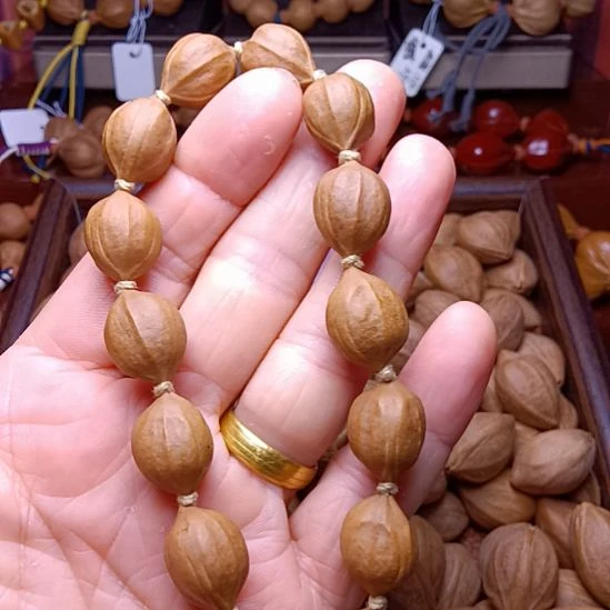 橄榄核手串/手链橄榄核手串三花铁核蒜头料1.3