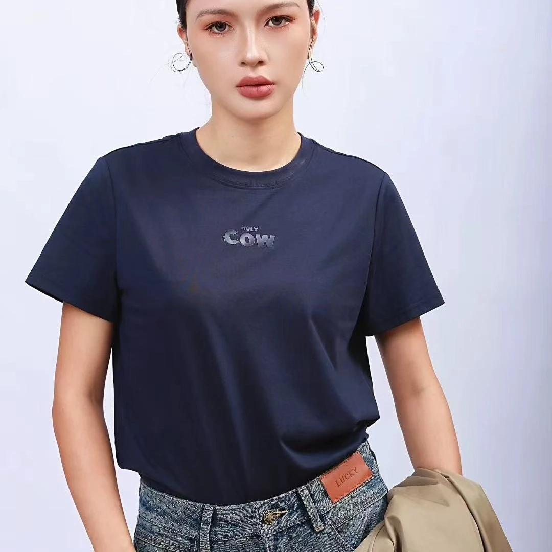 夏季短款圆领短袖T341007