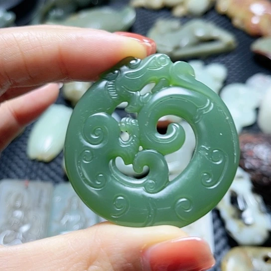 白玉菩提吊坠摆件