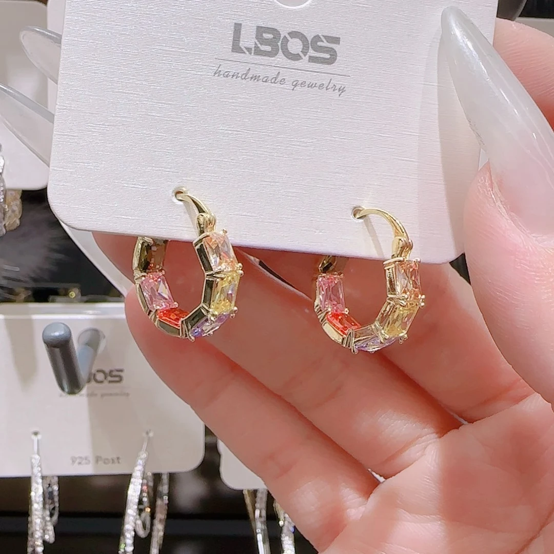 锆石铜合金925银耳环