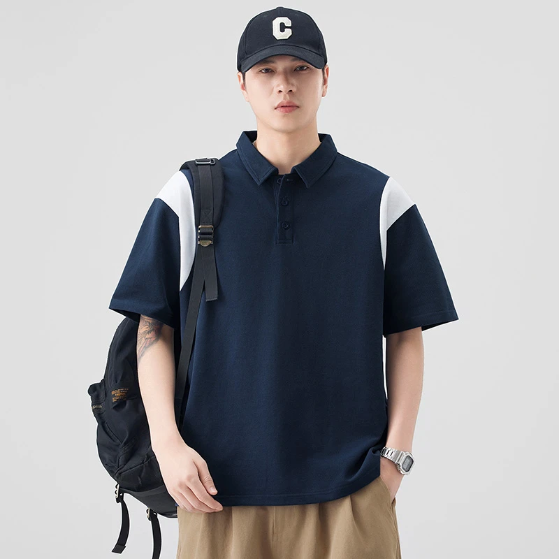 宽松衣服新款保罗衫无痕2025翻领polo衫男款高档中青年弹力