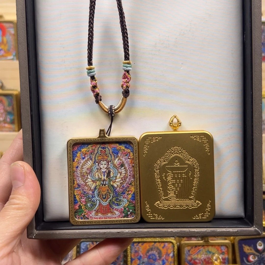 吊坠千手观观单面铜壳