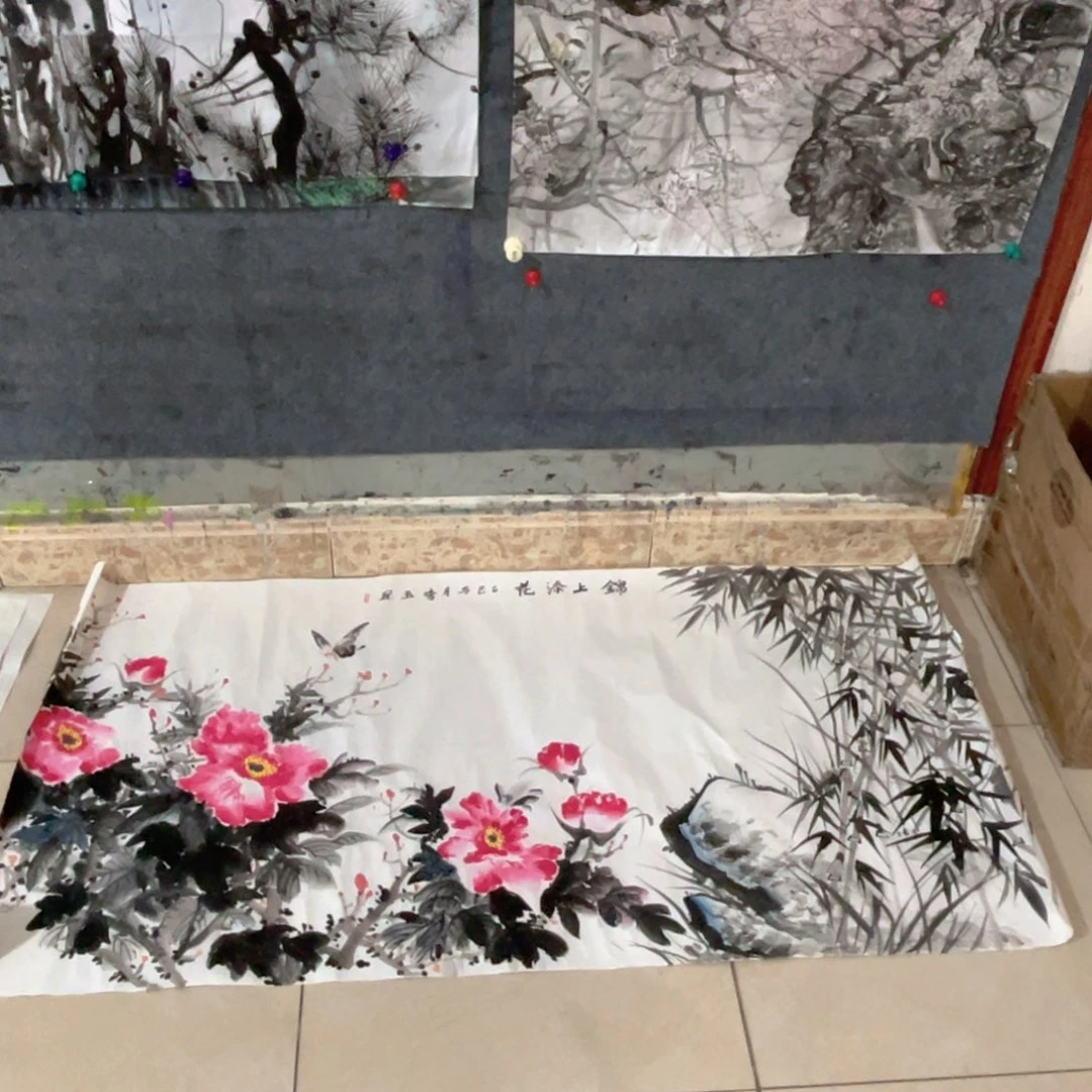 国画原创作品锦上添花