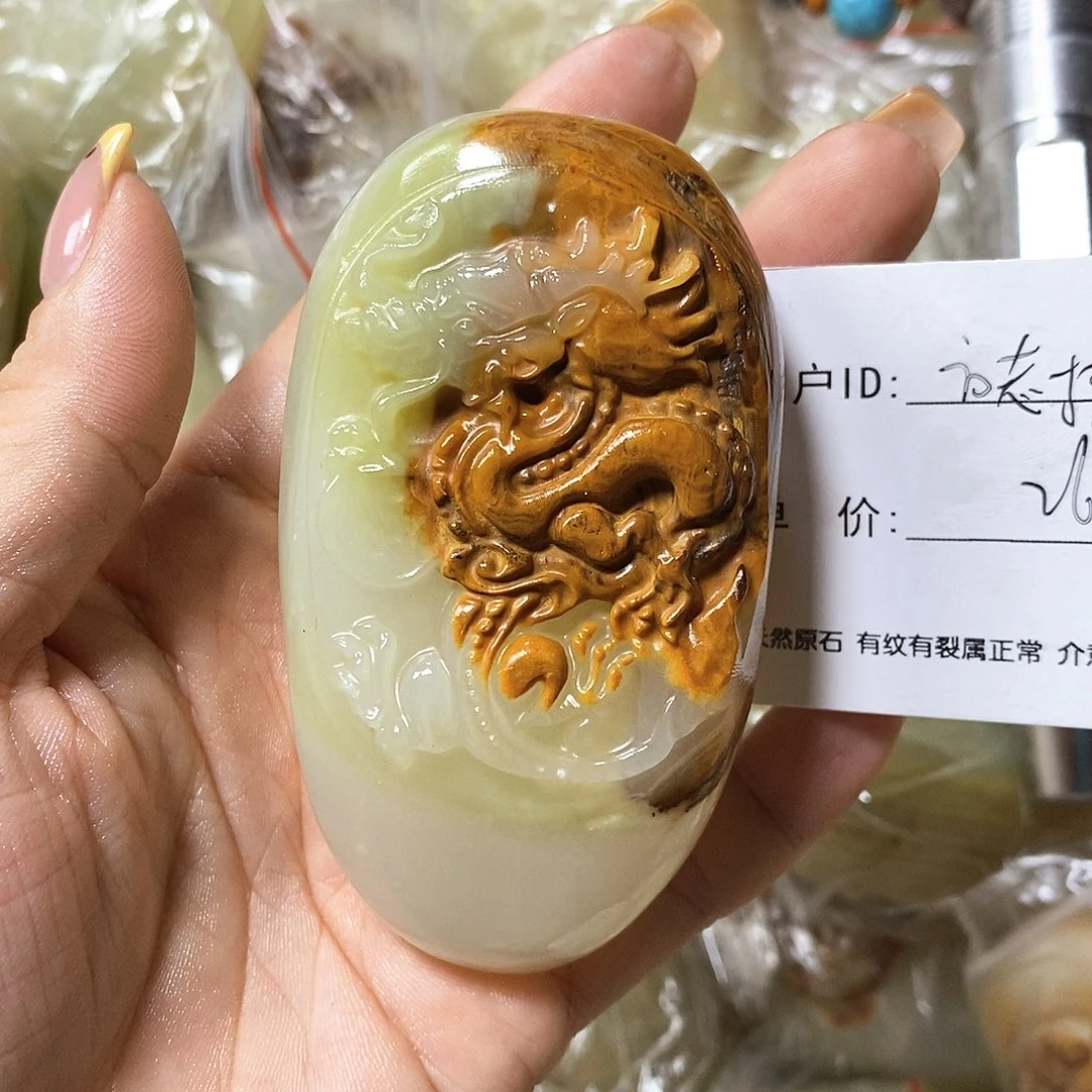 石材方*标古青石手把件