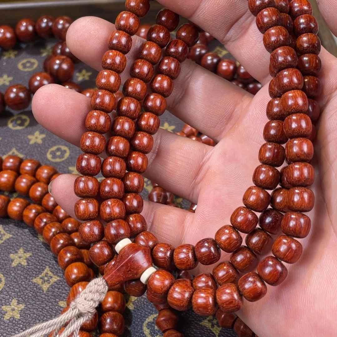 檀香紫檀（小叶紫檀）492号0908，108颗极品玉化多圈