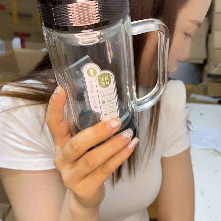 水晶玻璃吸管款精品办公杯400