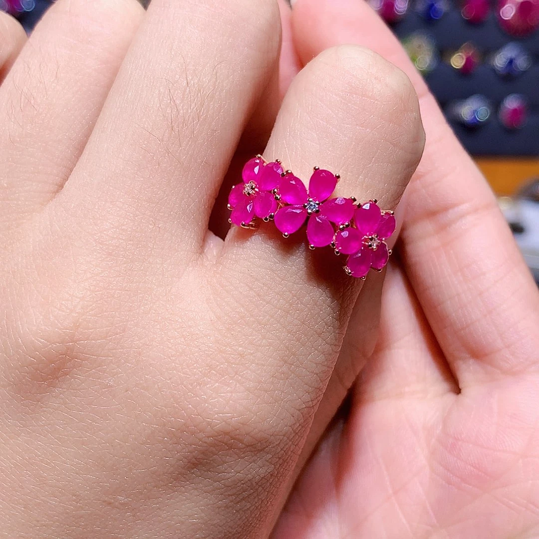 R***Y红宝石戒指银S925镶嵌