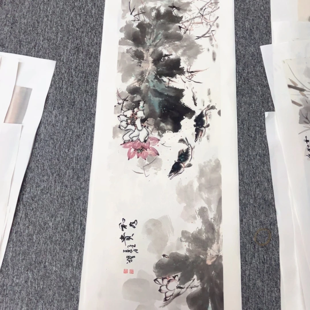 国画绘画作品多次参加138.35