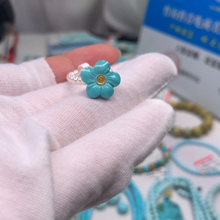 绿松石配饰未镶嵌@***来
