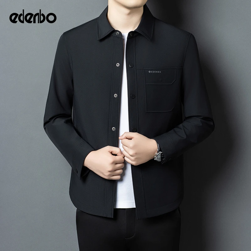 【商场同款】爱登堡夹克男士外套秋季翻领商务高档休闲气质茄克衫男