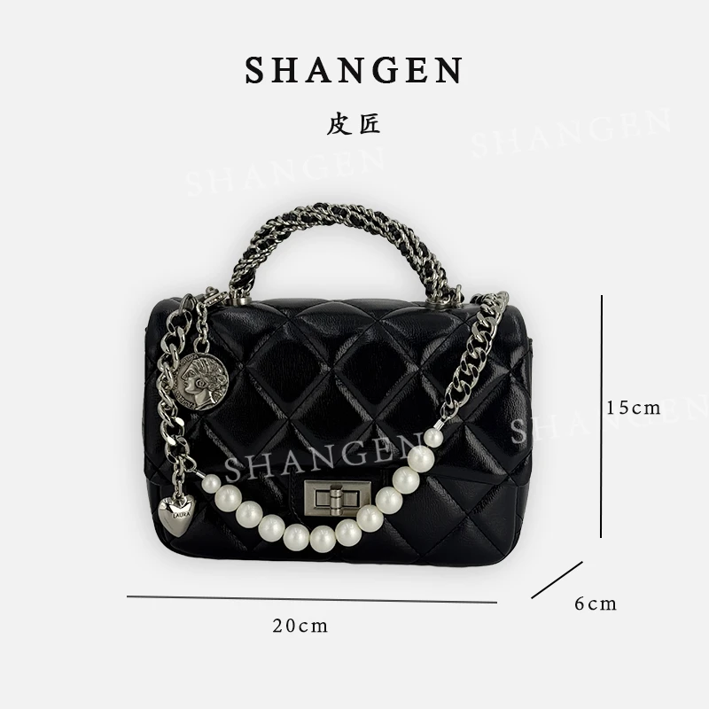 【尚恩CC】SD-5182-黑色-轻奢时尚女士新款手提单肩斜挎包