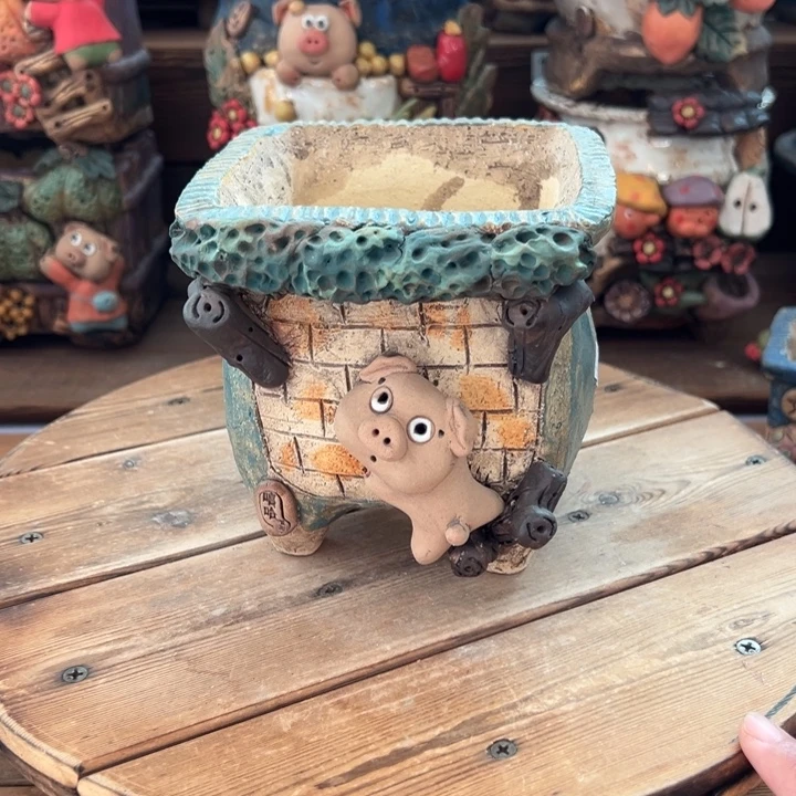 嘻哈多肉花盆百搭