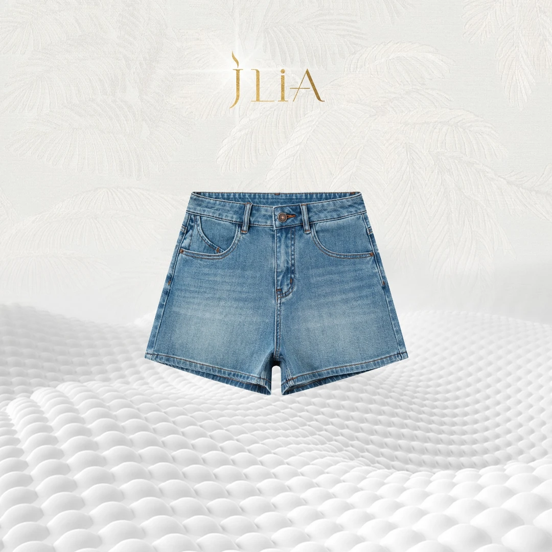 JLIA GOLD-9925夏季新款时尚简约百搭蓝色短裤