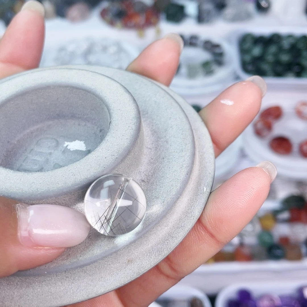 水晶单珠打孔不退不换未镶嵌