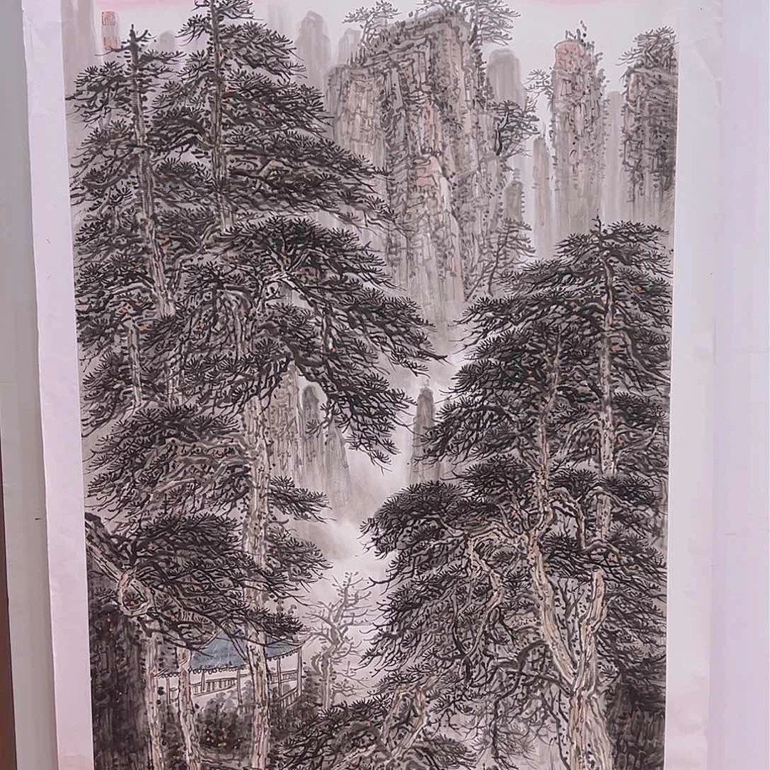 国画徐文清展品带证书视频