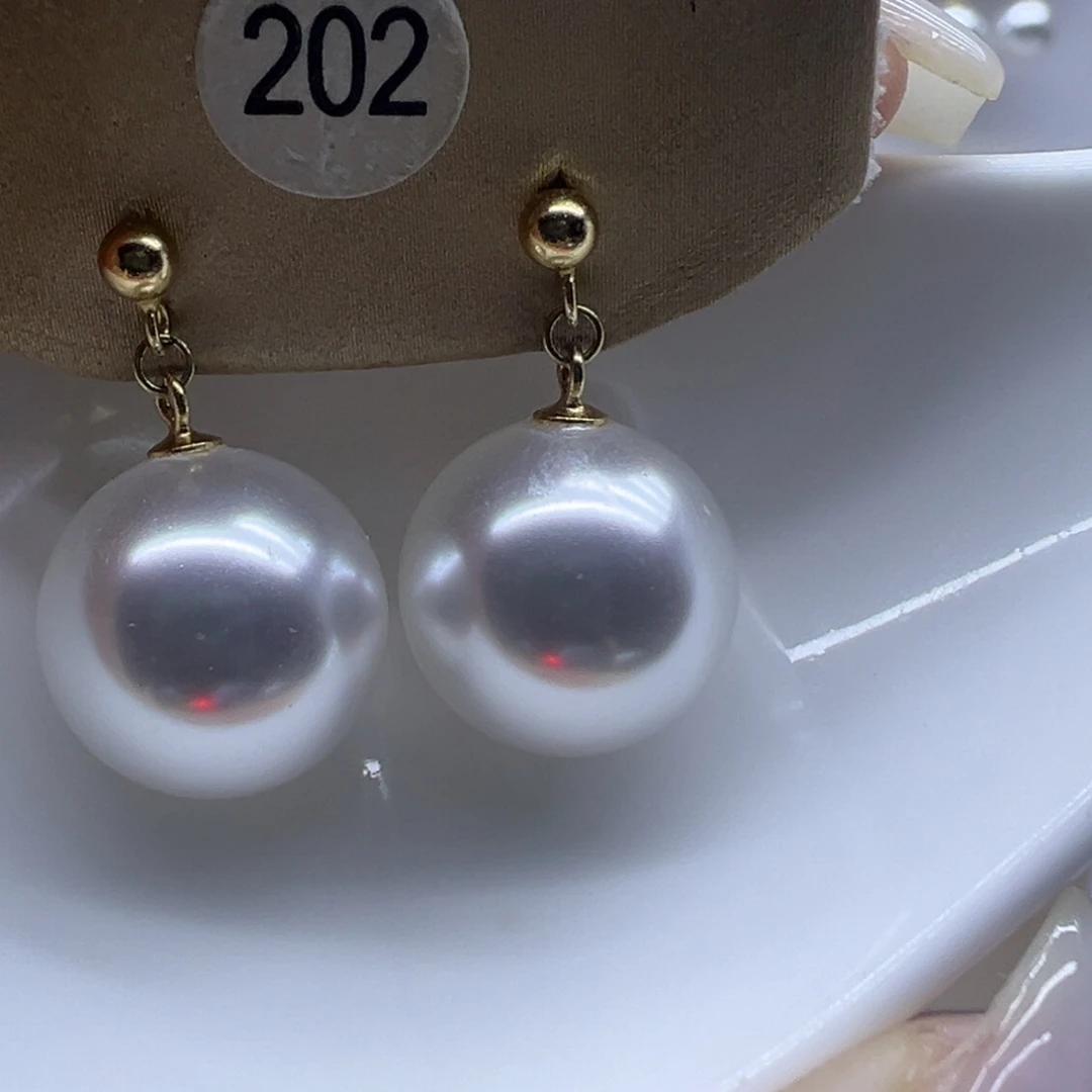 银S925镶嵌淡水珍珠耳饰
