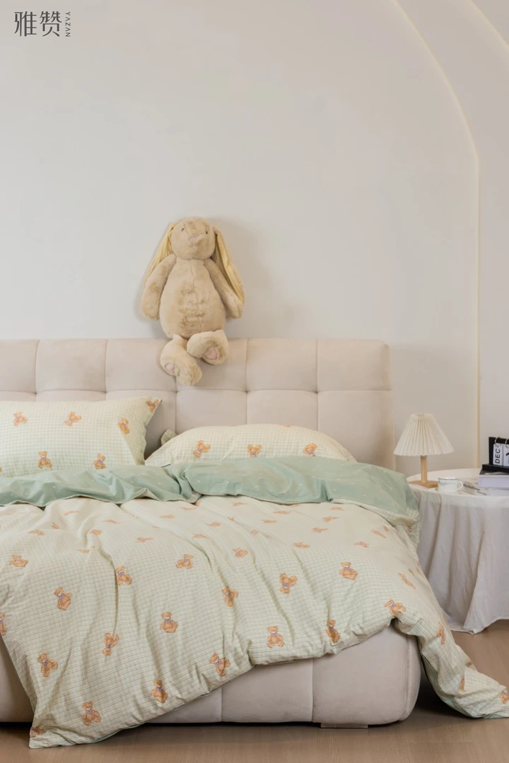 雅赞纯棉单独单人被罩100%棉母婴级别适配150*200cm被芯