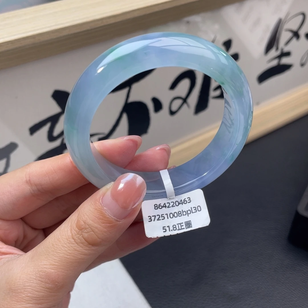 翡翠未镶嵌颈饰正圈52冰胶莫奈花园