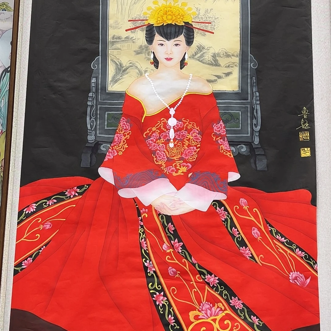 国画鲁钰展览原作