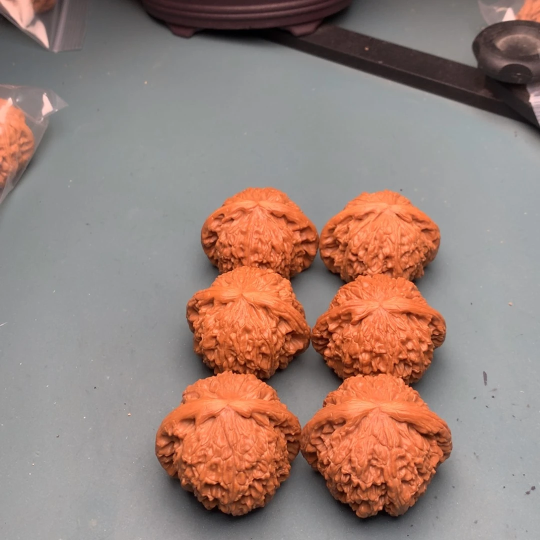 文玩核桃把件白狮子4445