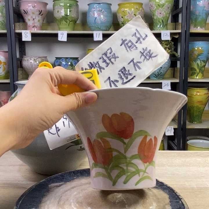 景德镇高温陶瓷花盆