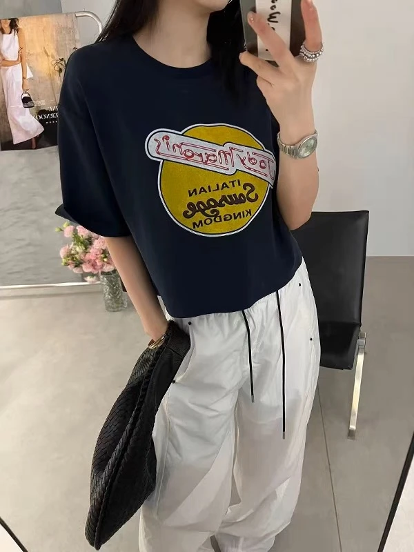 0618-08   女款百搭气质设计感短袖   DY  61056