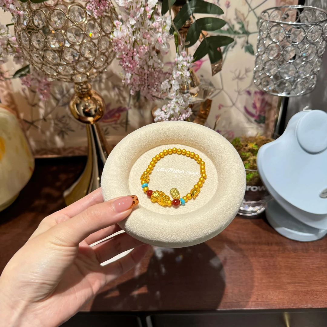 镀K金LIGHTNINGPARK 貔貅元宝珠珠轻奢手链