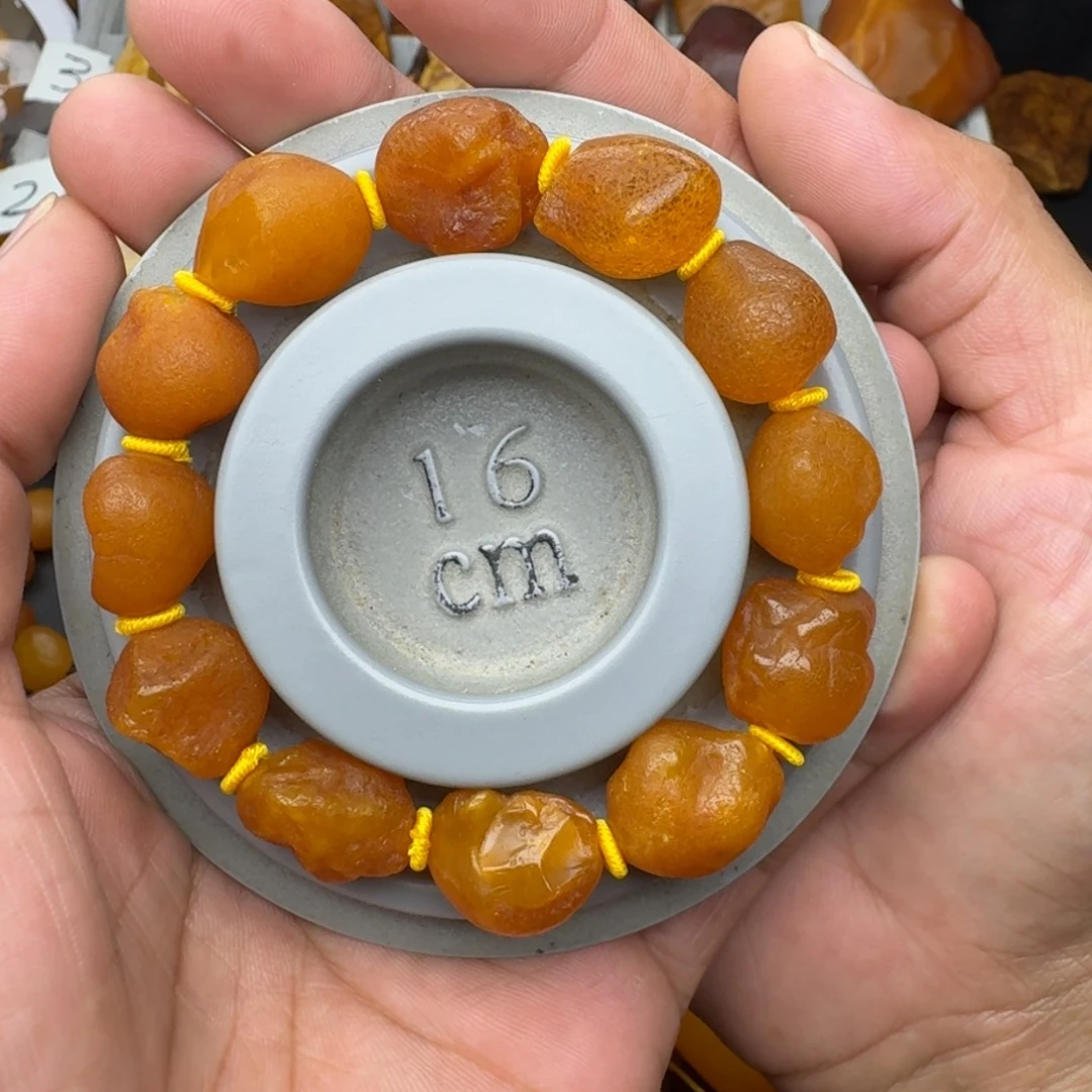 琥珀未镶嵌珠宝奇石天然蜜蜡手串