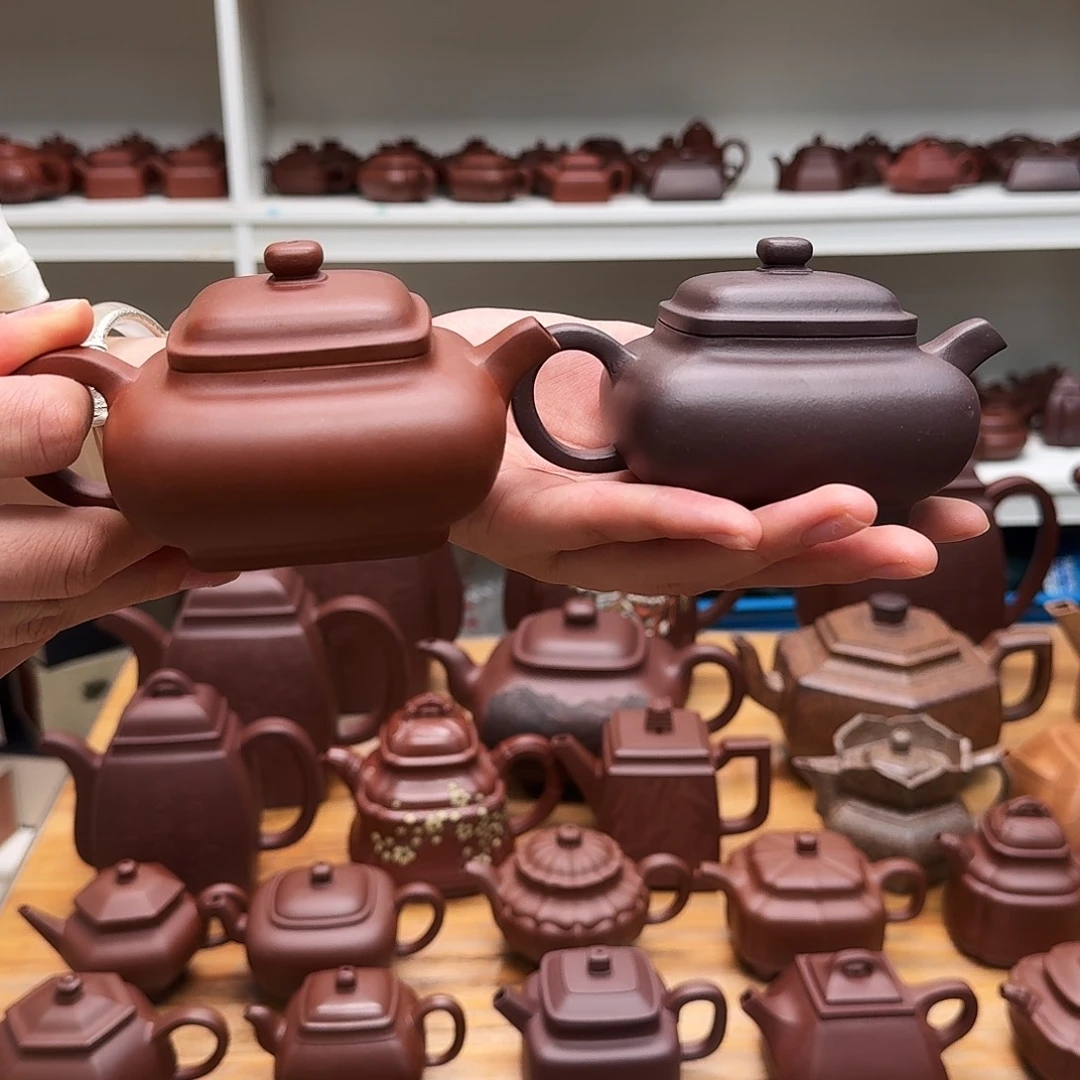 茶壶紫砂紫砂壶两个四方合欢180cc