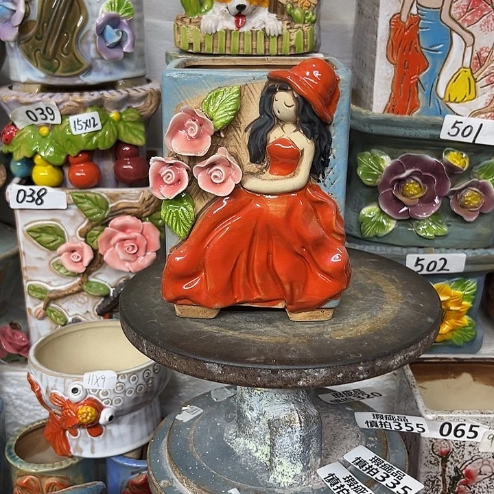 粗陶材质多肉花盆