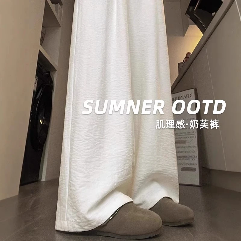 女童冰丝防蚊裤夏季薄款裤子儿童阔腿裤2025夏装凉感大童洋气长裤