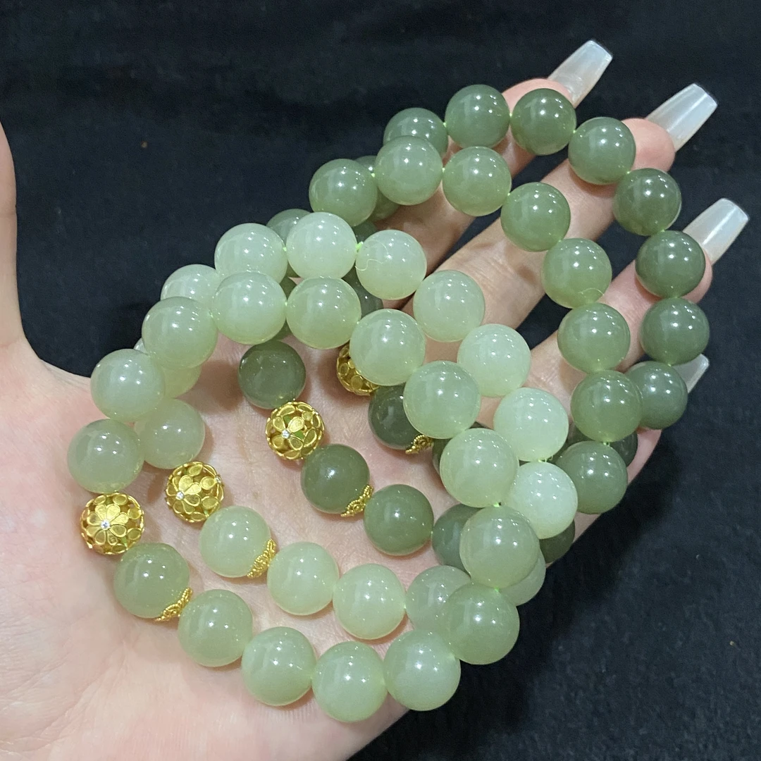 【小北好物】和田玉DIY单圈手串2-16QH16X354【多样性发一件】约11mm+